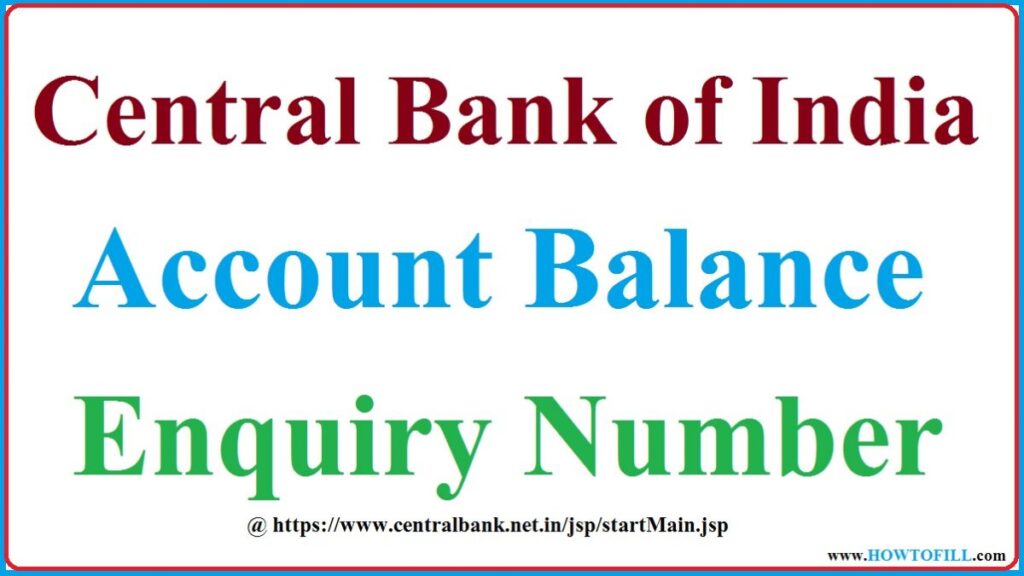 Central Bank of India Balance Enquiry Number 2021 by Missed Call