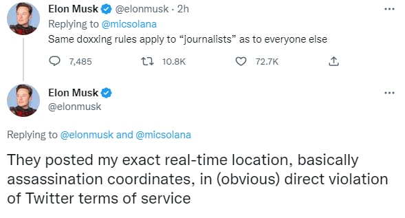 Elon Musk goes after top journalists on Twitter